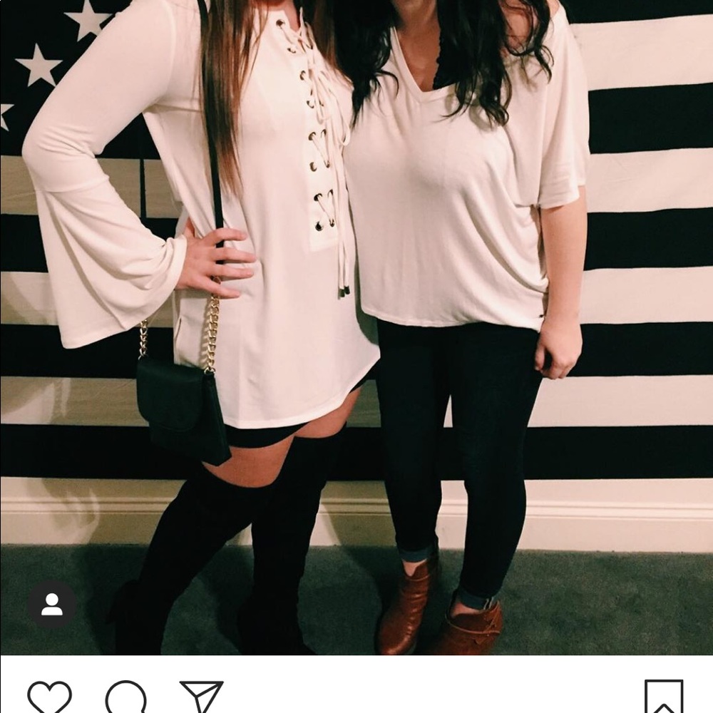 White long sleeve tunic